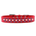 Unconditional Love Sprinkles Pearl & Blue Crystals Dog CollarRed Size 14 UN812427